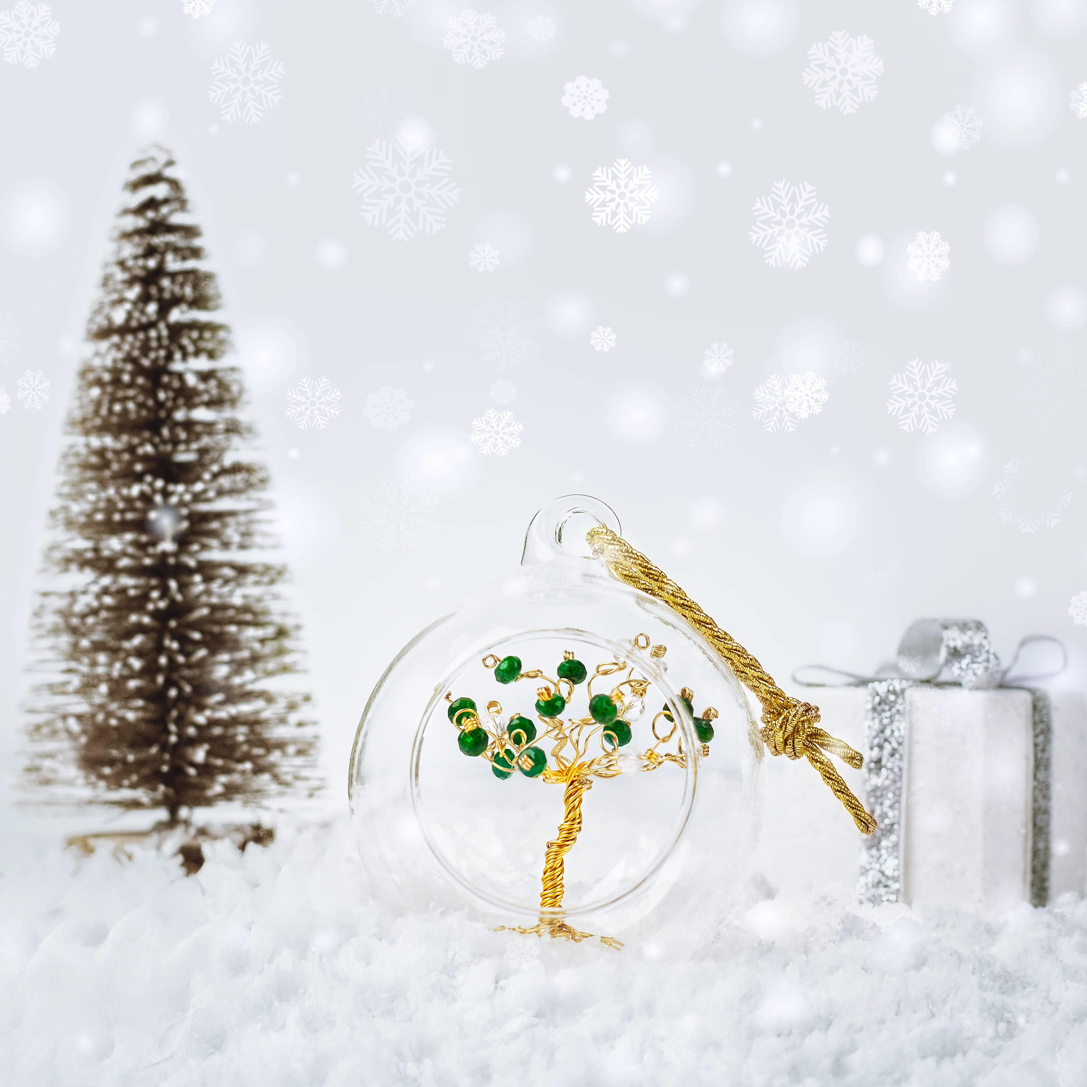 Γούρι - Δέντρο της ζωής με πράσινο νεφρίτη